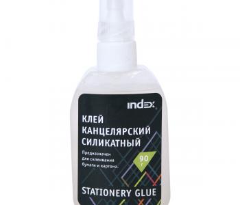 Клей силикатный 110гр. с дозатором INDEX (ISG110)